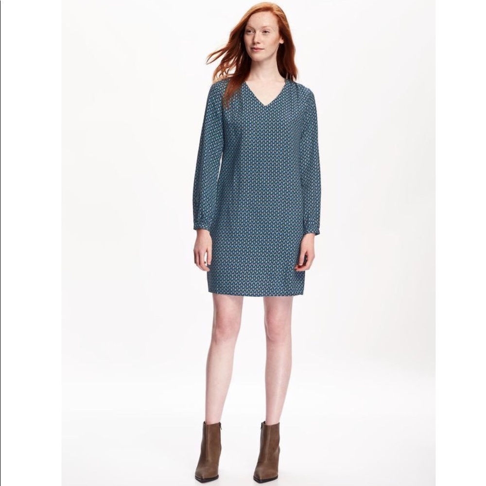 Old Navy Teal Print Dress